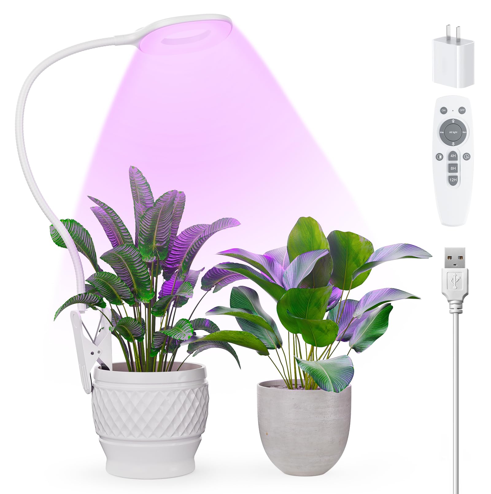 plant grow light carts POBOMVOM Full Spectrum Grow Light with Timer, 3 Modes, 10 Dimmable Lev – Lightsdaddy